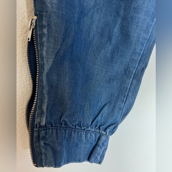 FOREVER 21 Parachute Baggy Chambray Denim Jean Drawstring Pants- Size M - Picture 4 of 7